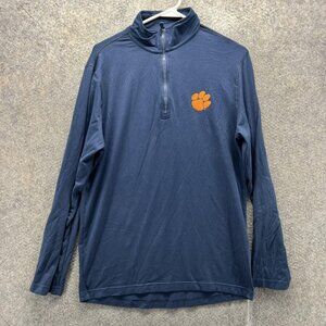 Clemson Tigers Shirt Mens Small Blue NCAA Football Southern Tide Quarter Zip